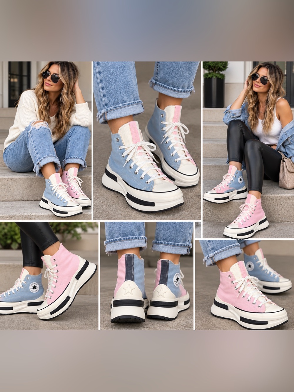 Converse All Star Run Star Legacy CX
Denim Hi Top Sneakers Women's Size 12